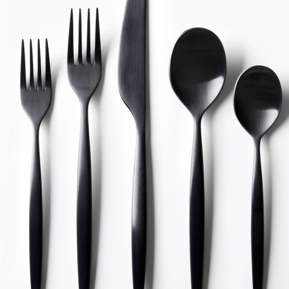 Sidney Matte Black Flatware Set - 5-Piece